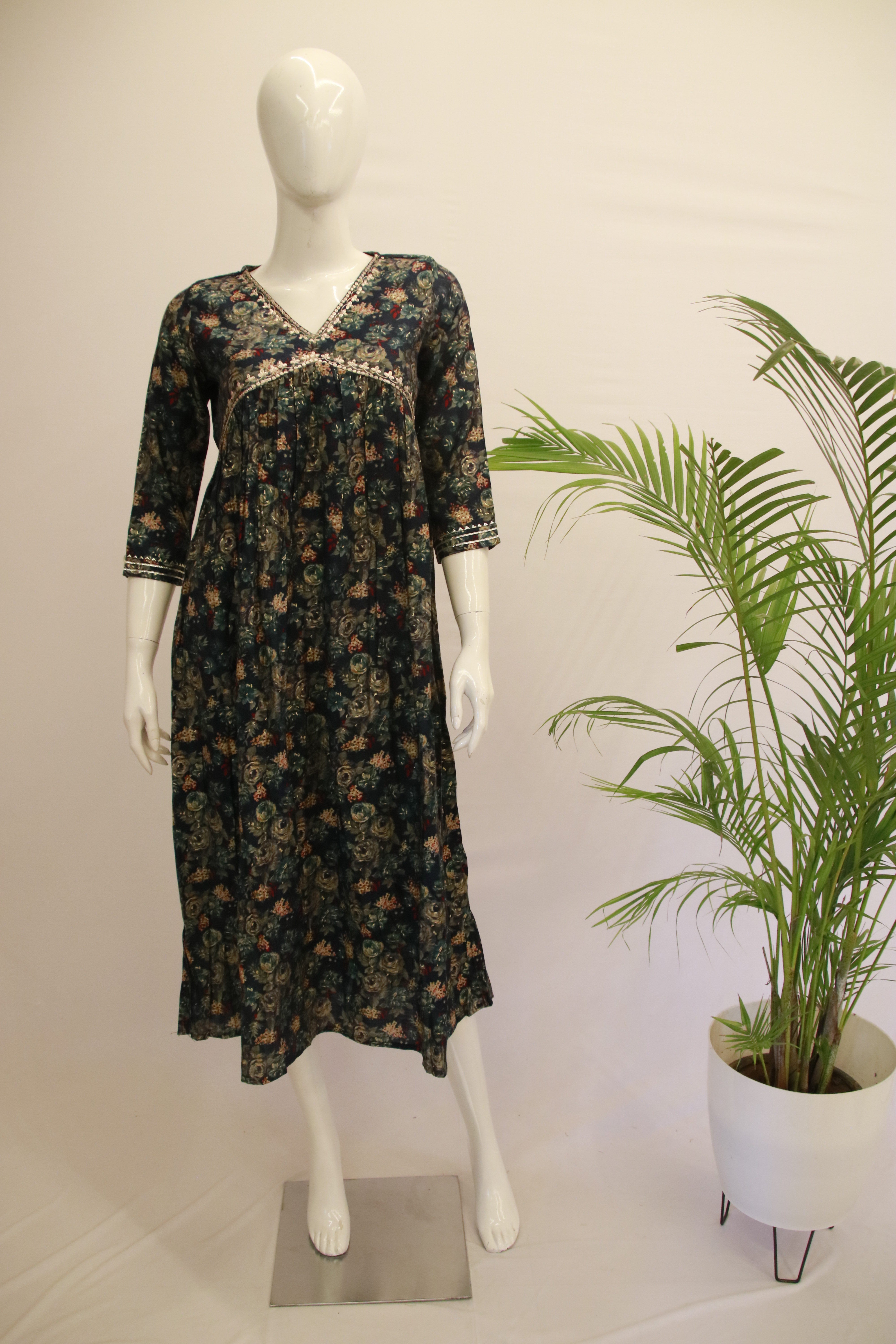 alia cut dress Muslin Alia Cut Dress – Udojas Sutra