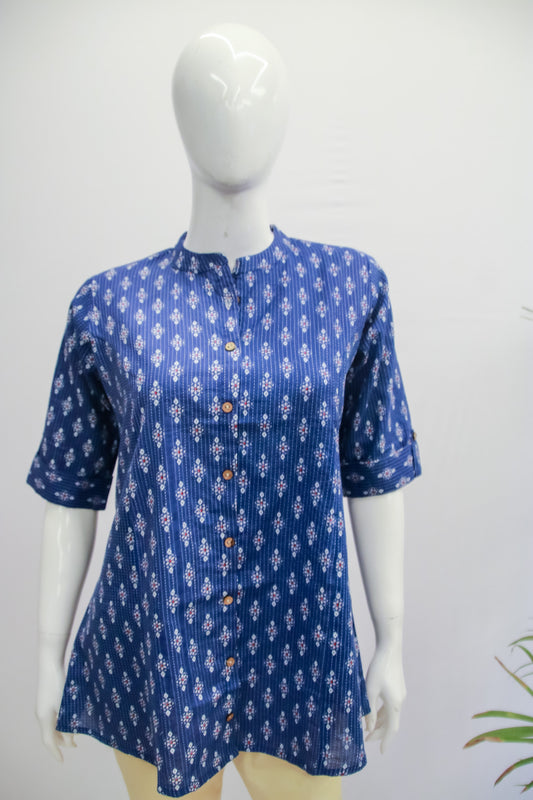 Cotton Blue Short Top