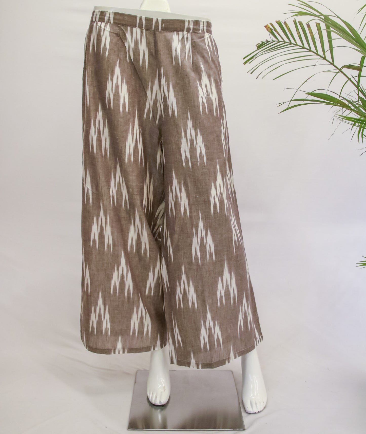 Cotton Grey Ikkat Pant