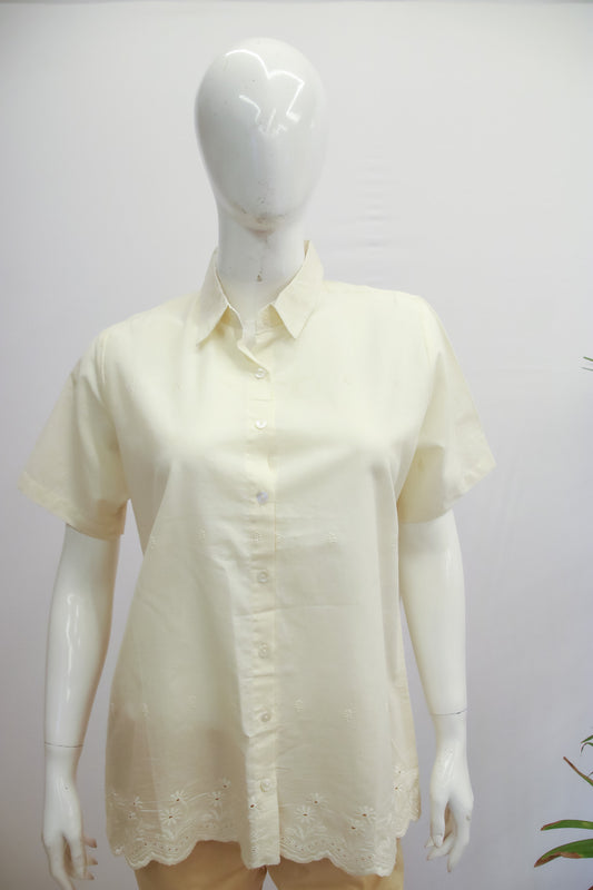 Cotton Off White Shirt