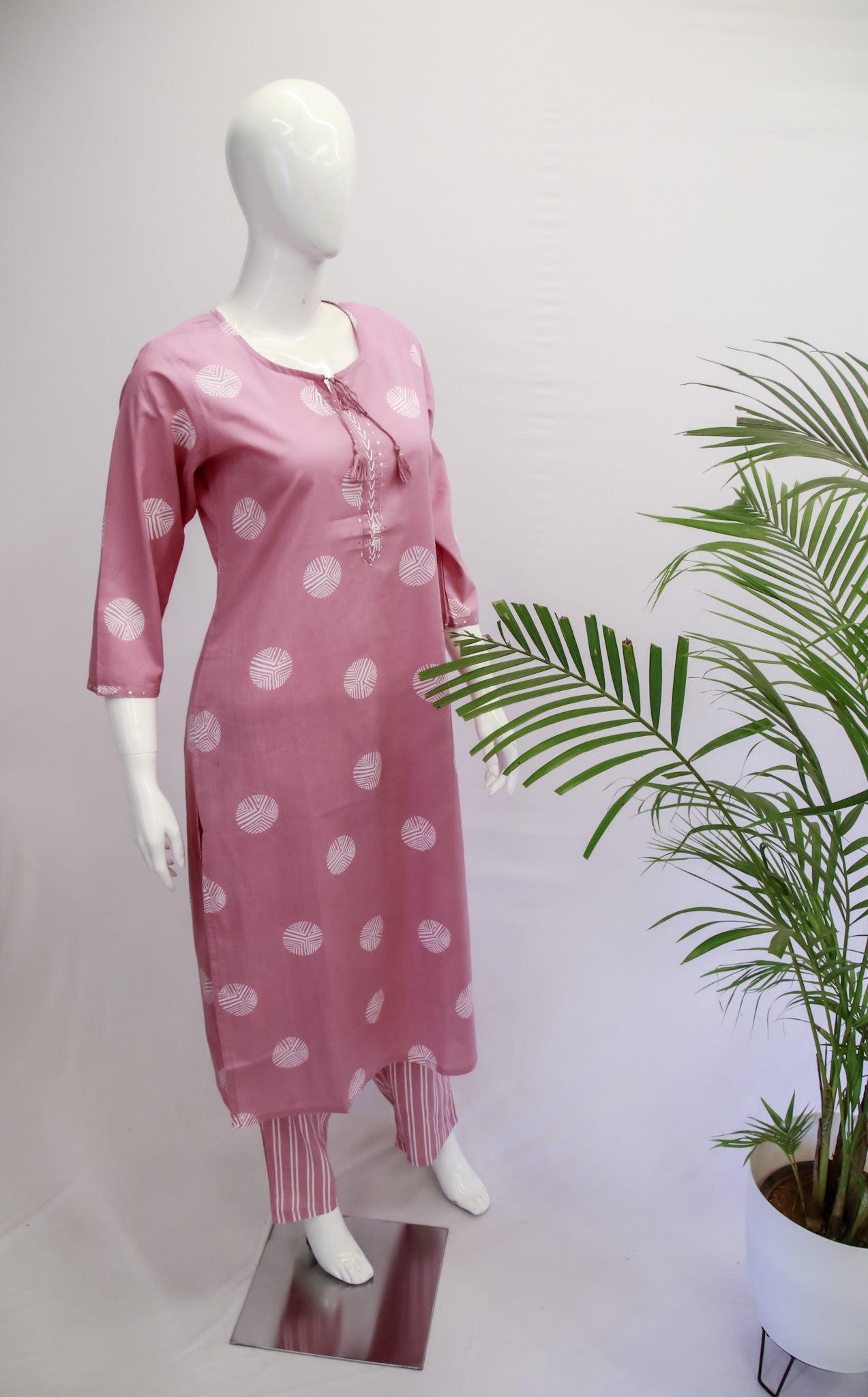 Cotton Pink Top and Pant Set