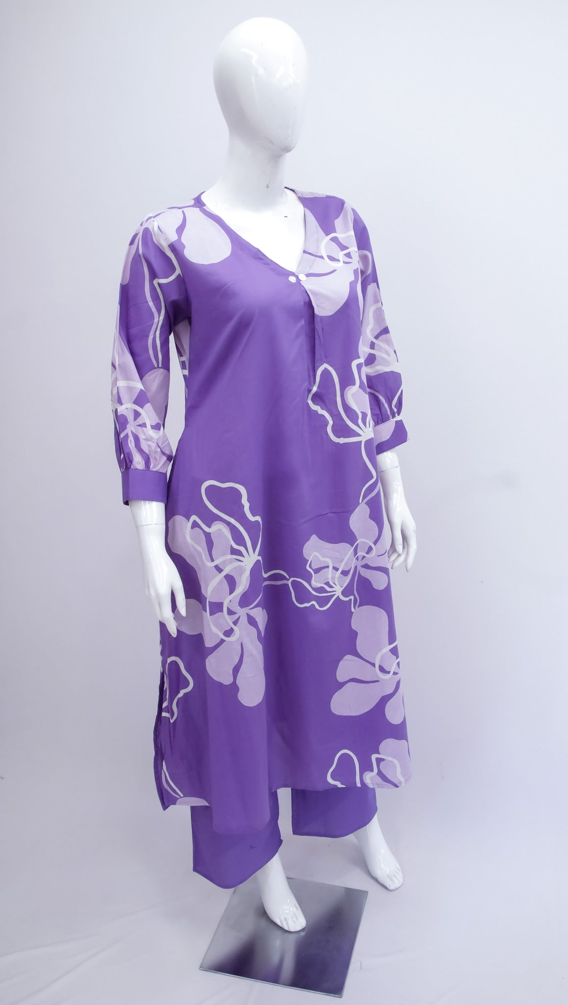 Cotton Purple Top pant set