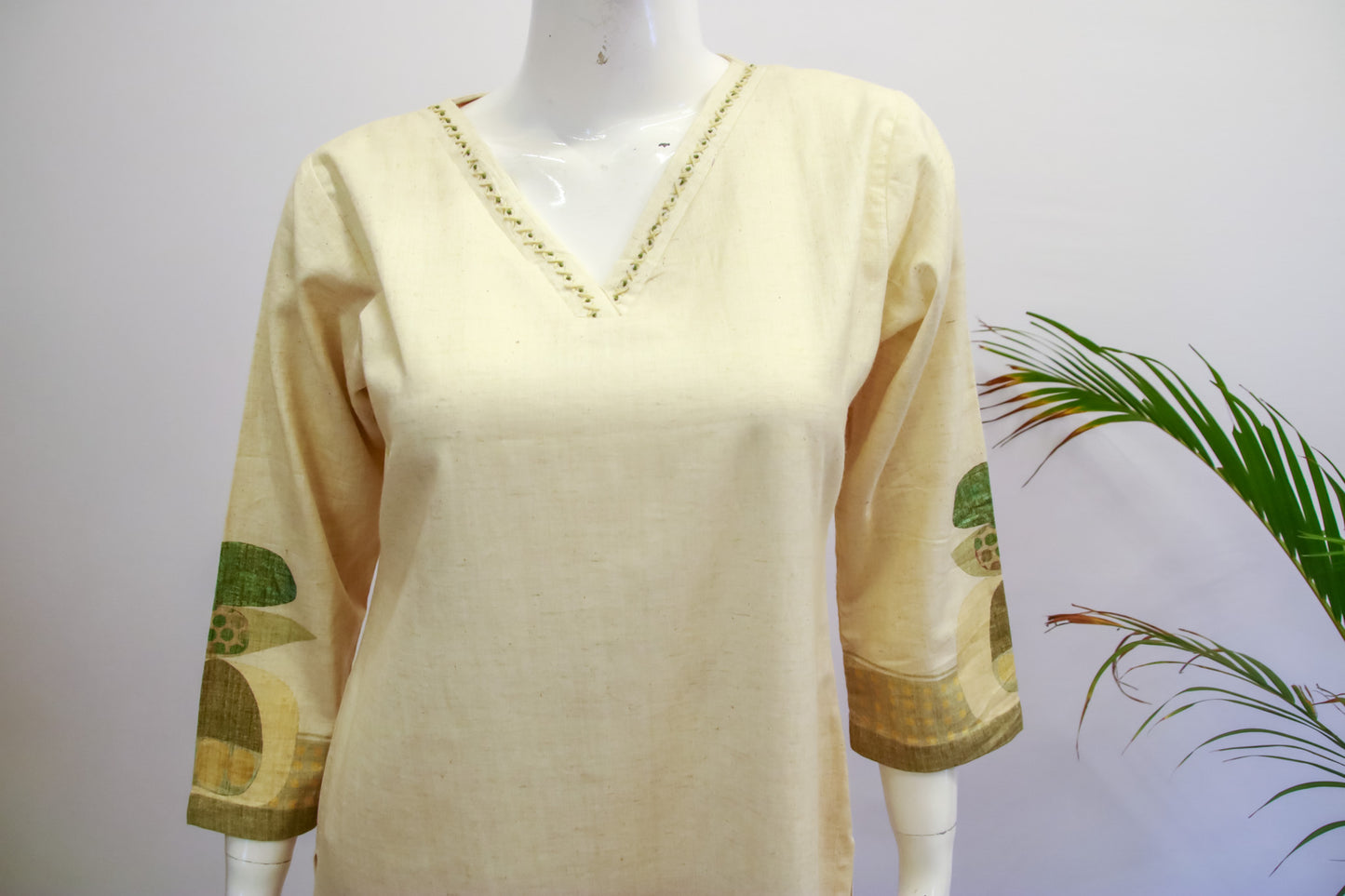 Cream Flex Cotton Dupatta set