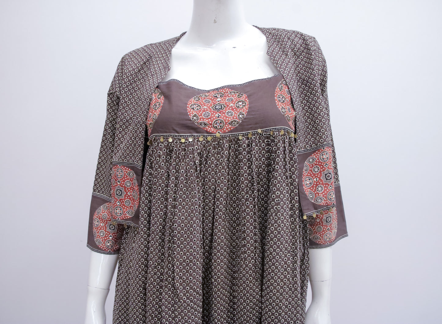 Grey Single strap dress with jacket