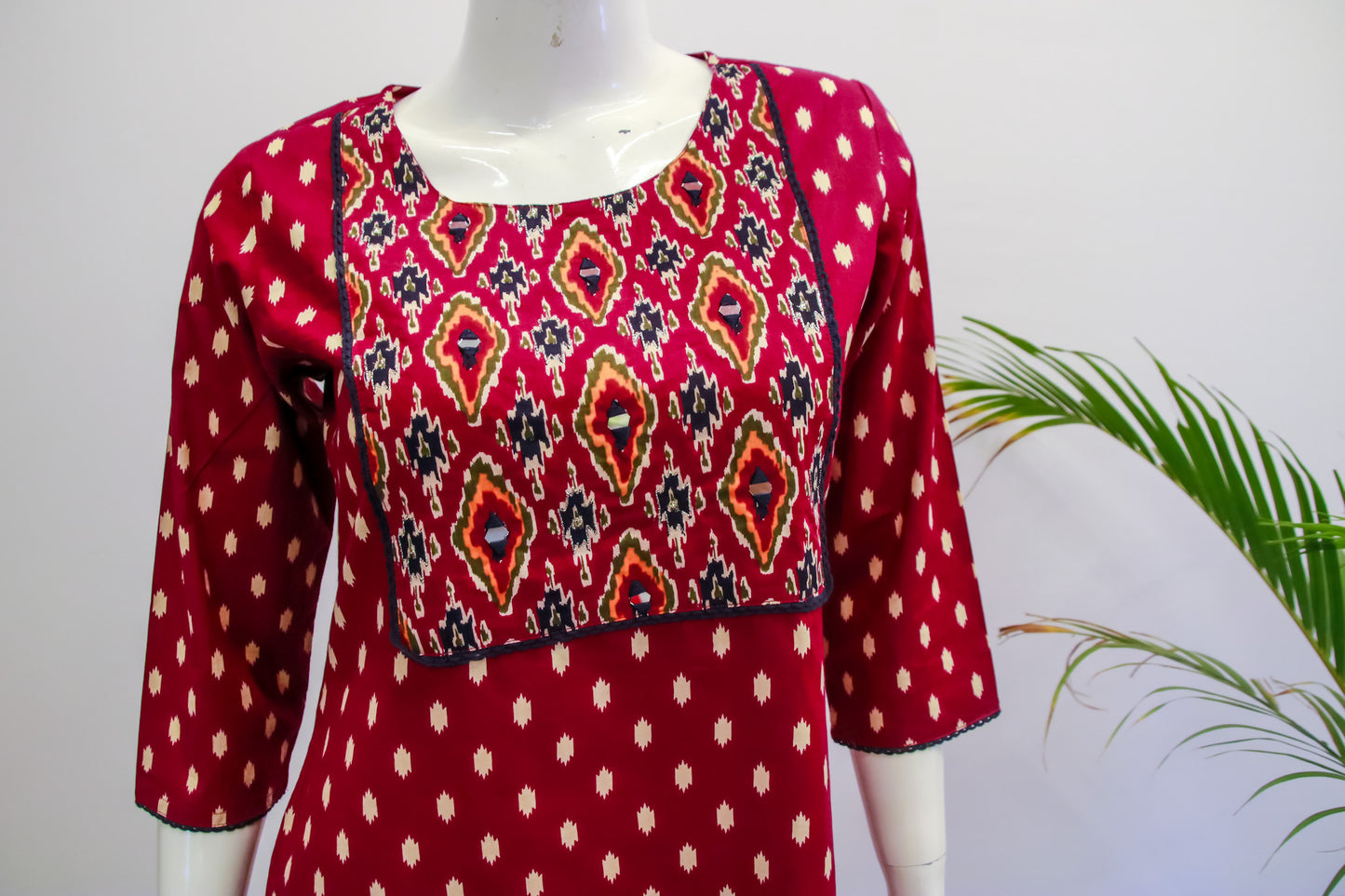 Cotton Pink Dupatta Set