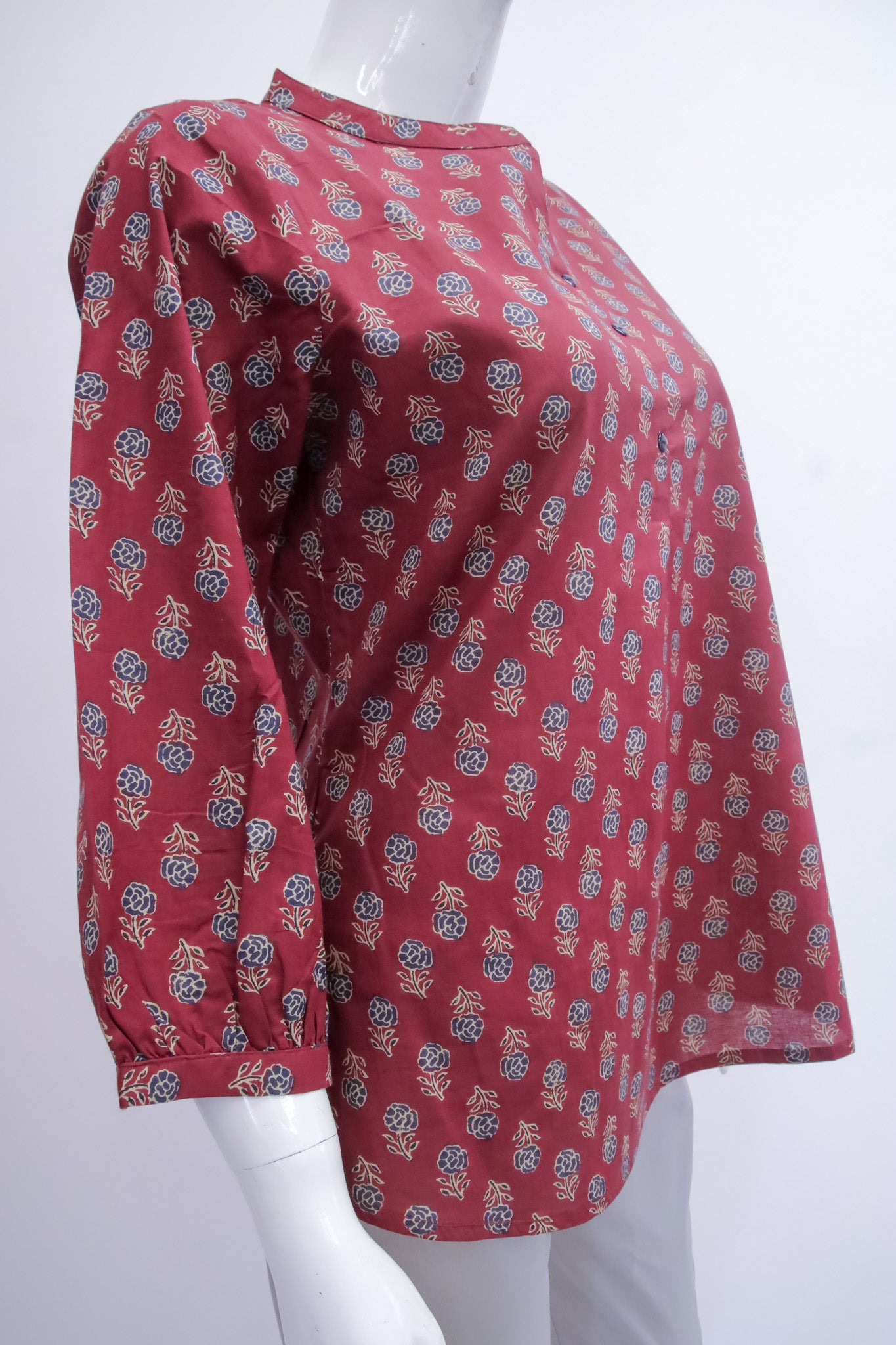 Maroon printed Short Top