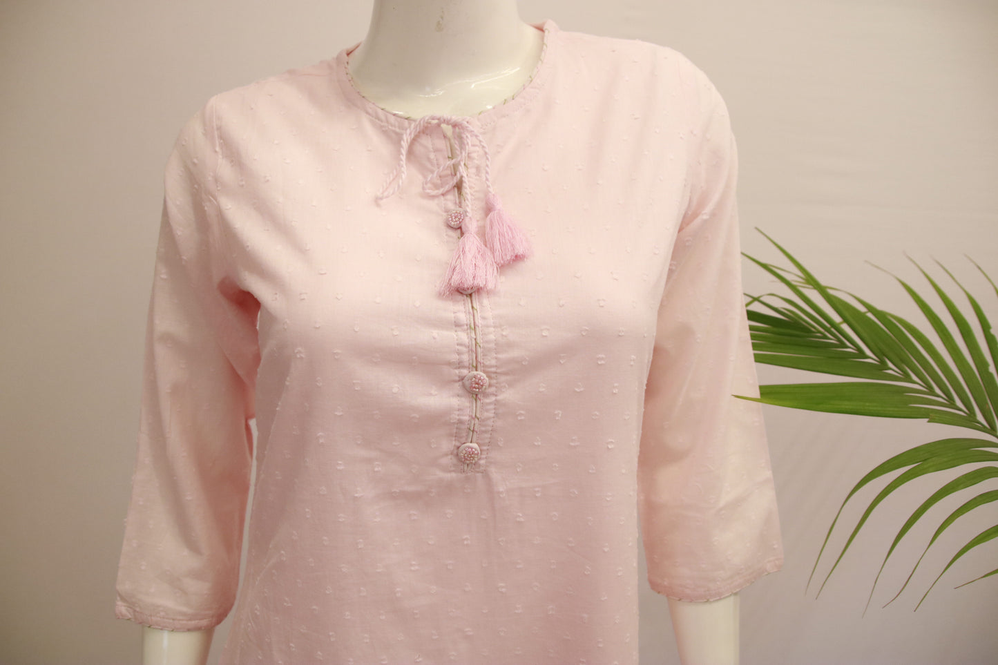 Mul Cotton Pink Dupatta Set