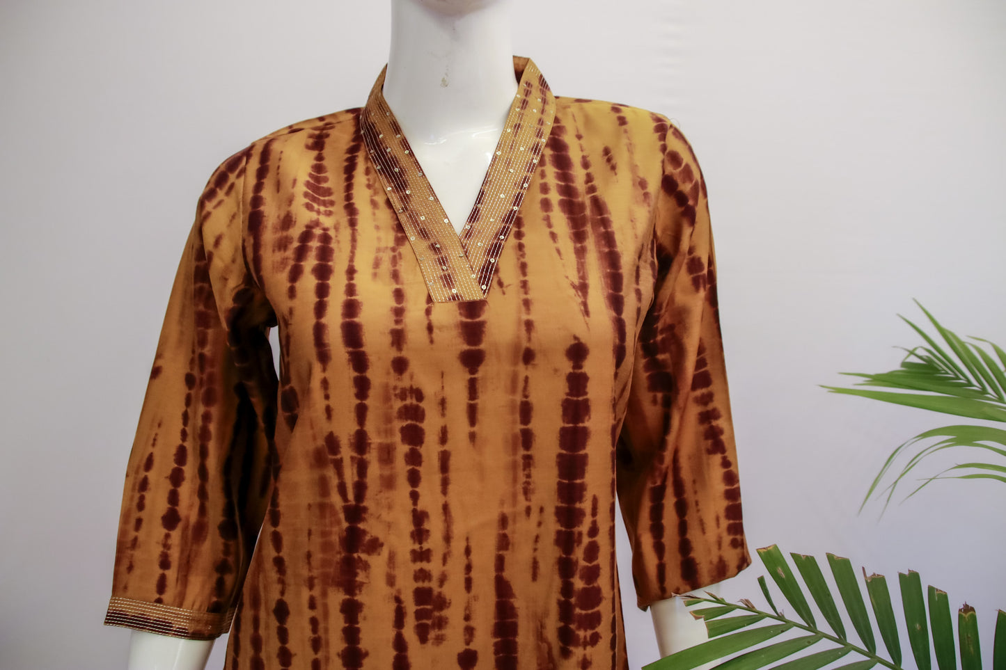 Mustard Muslin Dupatta Set