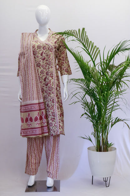 AngrakhaCotton Dupatta Set