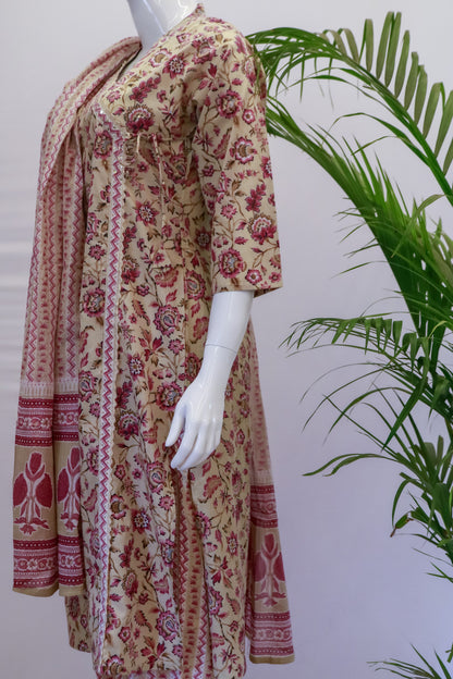 AngrakhaCotton Dupatta Set