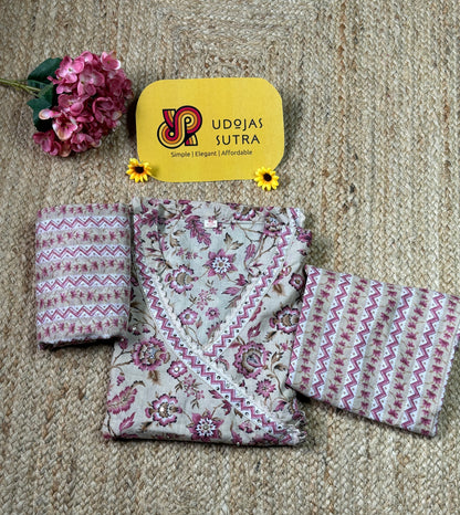 AngrakhaCotton Dupatta Set