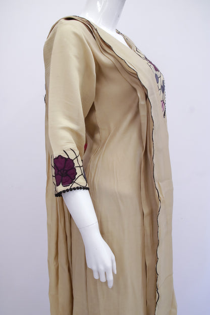 Beige Dupatta Set