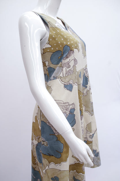 Beige Geometric Dress