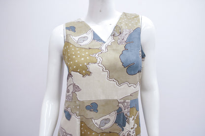 Beige Geometric Dress