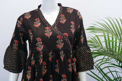 Black Anarkali Dupatta Set