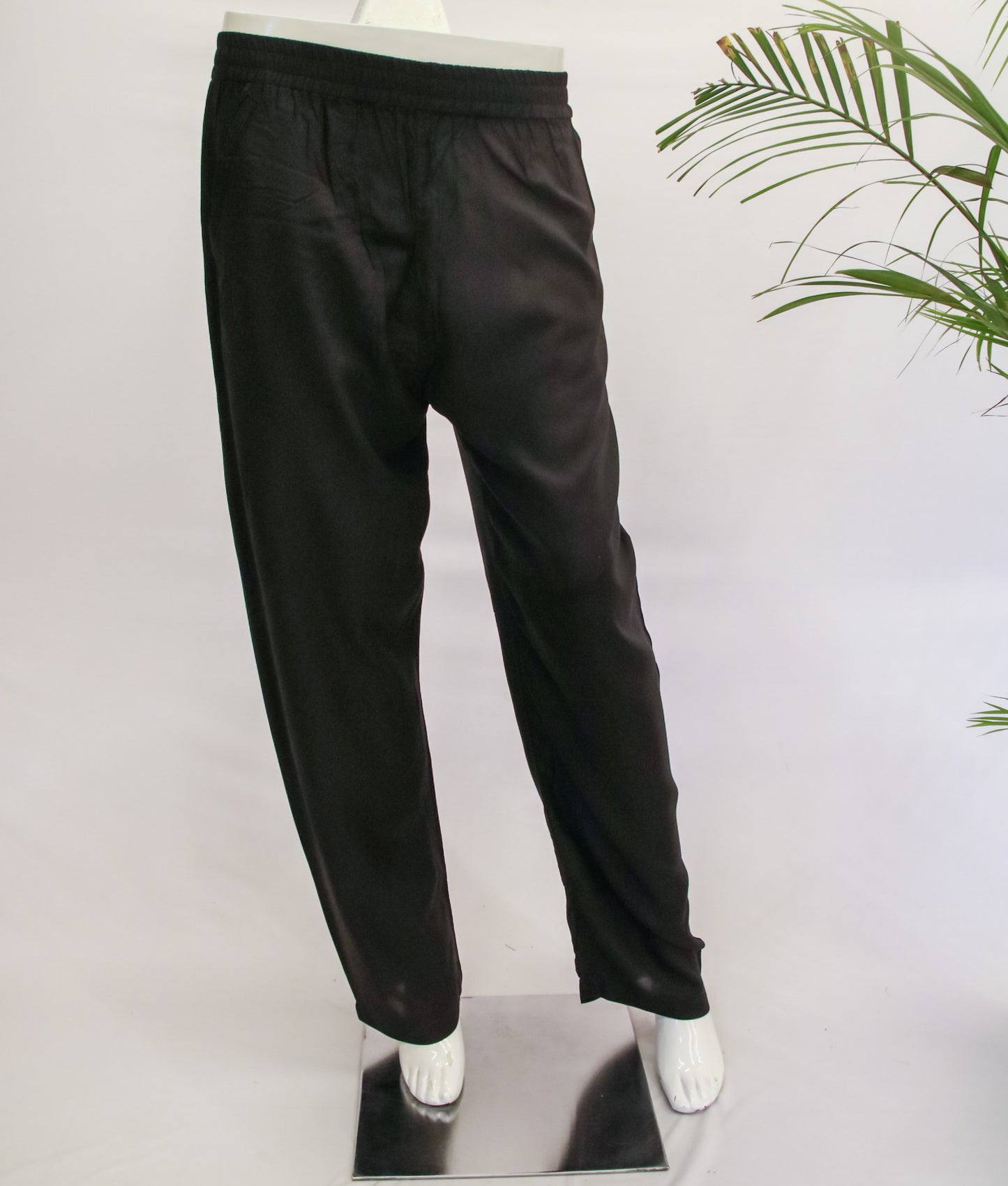 Rayon Black Palazzo Pant