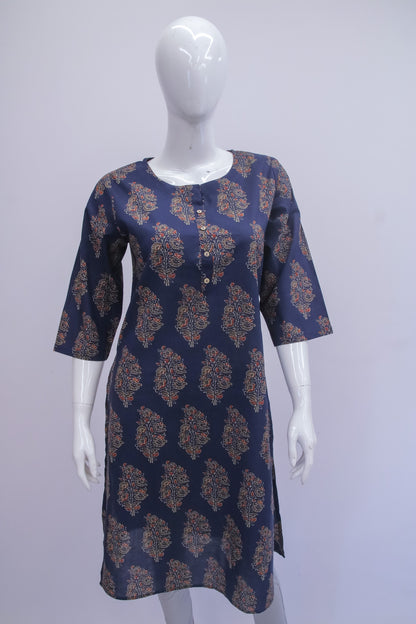 Blue Floral Kurti
