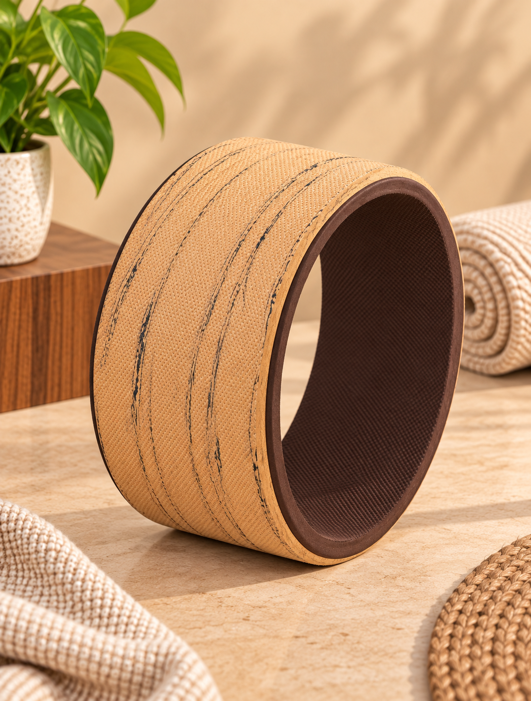 Premium Cork Yoga Wheel  (Regular Size) for Back Bends, Stretching & Flexibility (Copy) (Copy) (Copy)