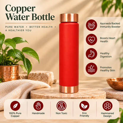 Pillar Hammered Copper Water Bottle – 750ml (Copy)