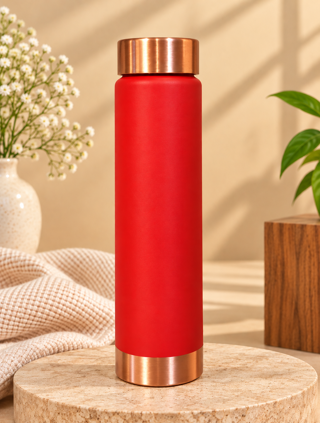 Pillar Hammered Copper Water Bottle – 750ml (Copy)