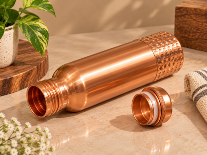 Hammered Pure Copper Water Bottle | Premium Copper Bottle