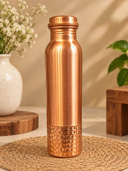 Hammered Pure Copper Water Bottle | Premium Copper Bottle