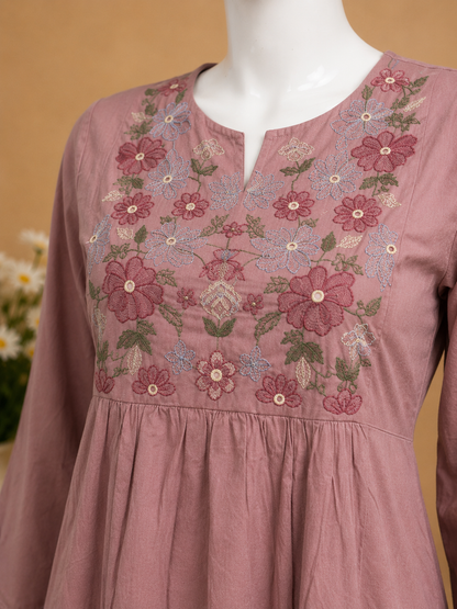 Pink Cotton Top and Pant Set