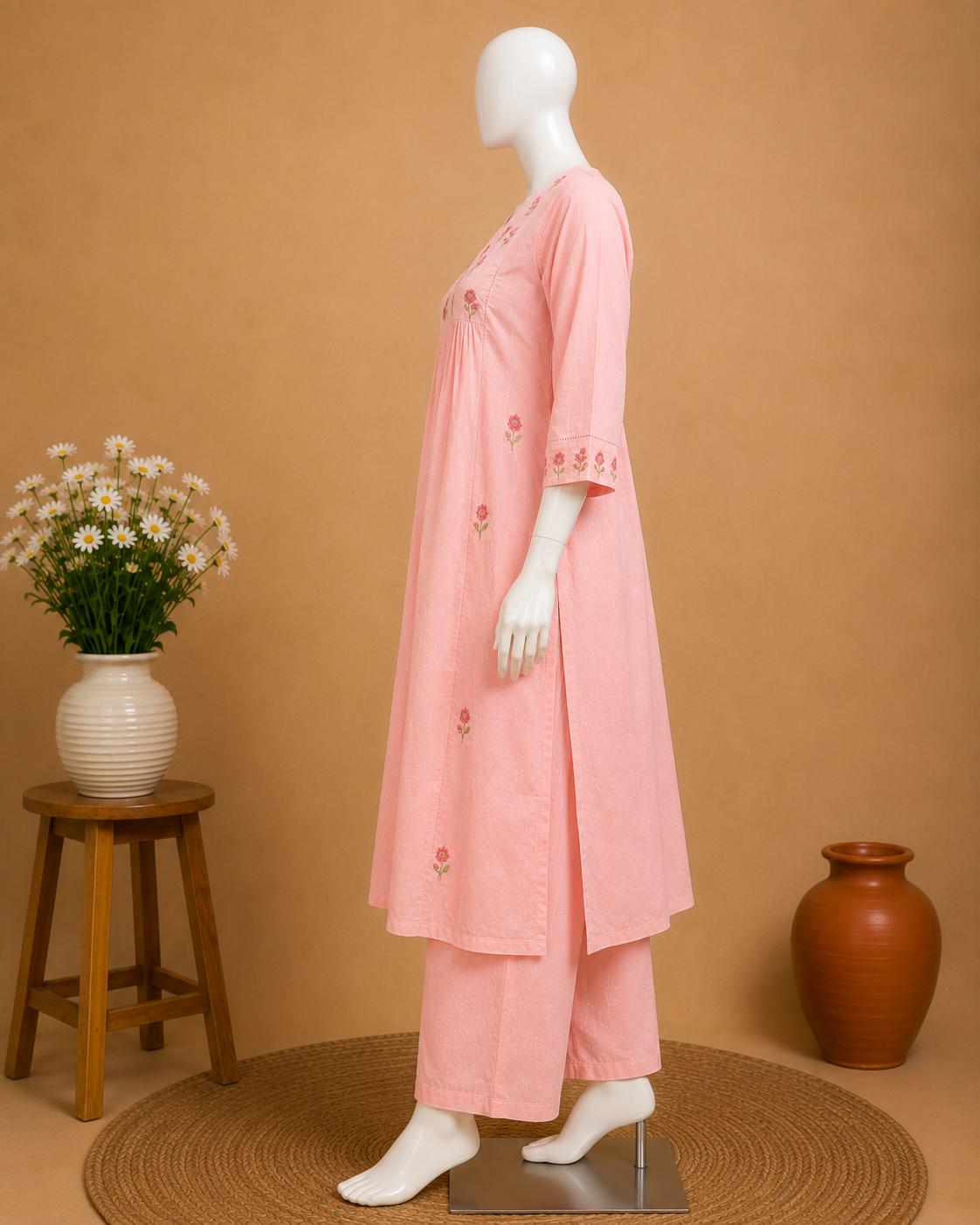 Cotton Baby Pink Top and Pant Set