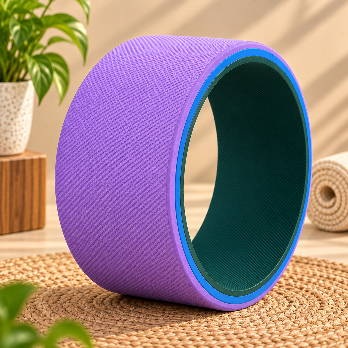 Premium Purple Yoga Wheel  Big for Back Bends, Stretching & Flexibility (Copy)