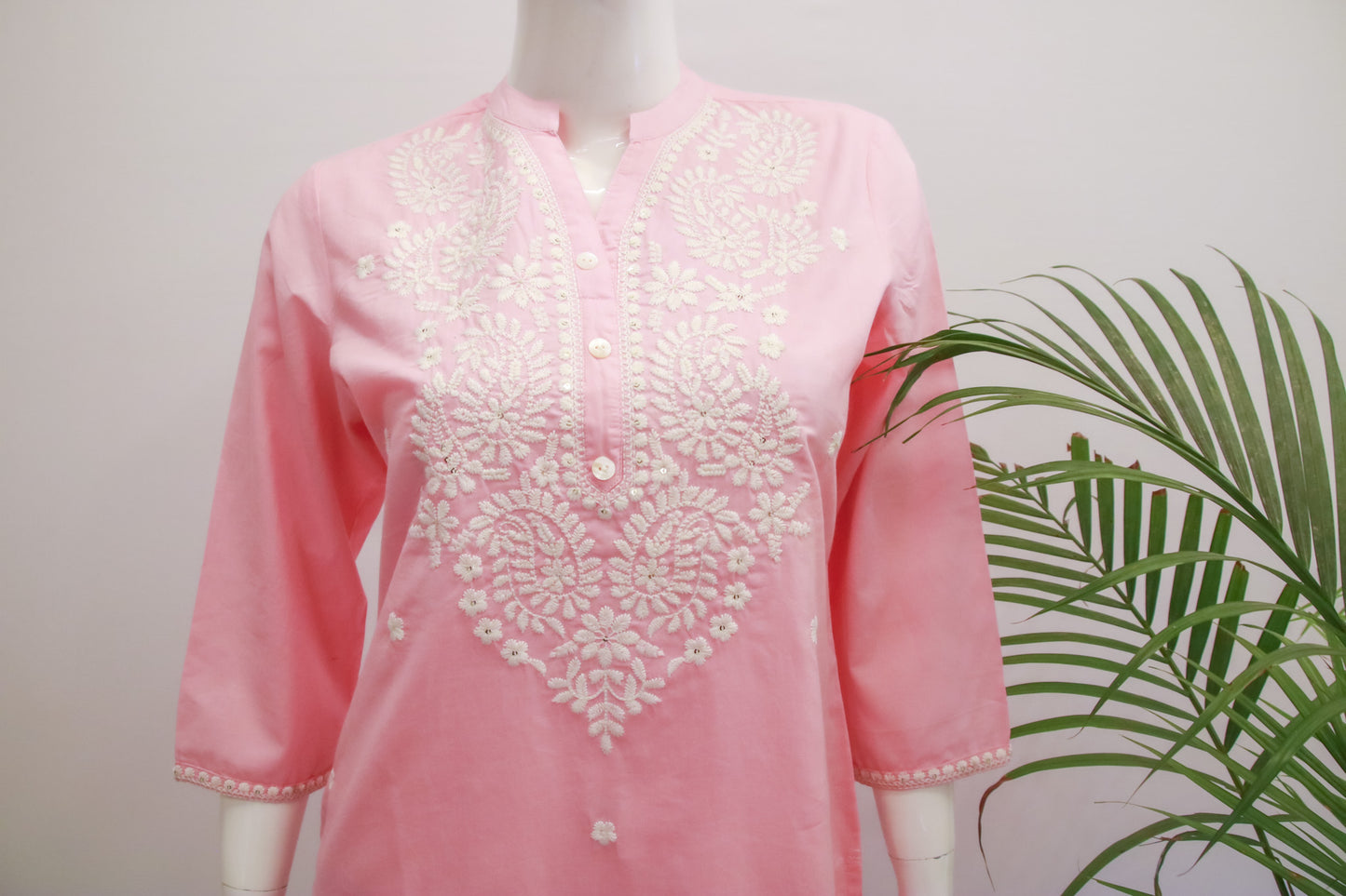Cotton Chikankari Top & Pant Set