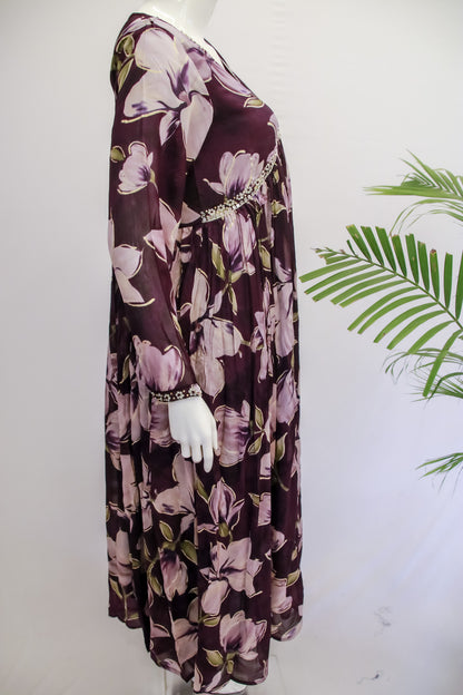 Chinon Alia Purple Dupatta Set