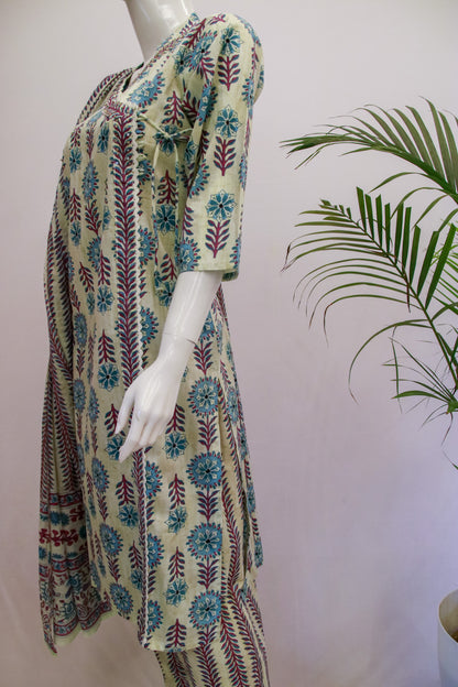 Cotton Angrakha Dupatta Set