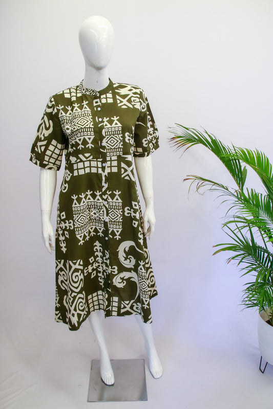 Cotton Green Dress