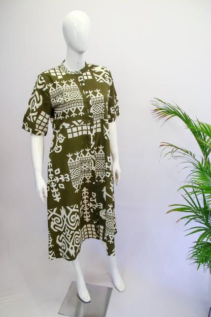 Cotton Green Dress