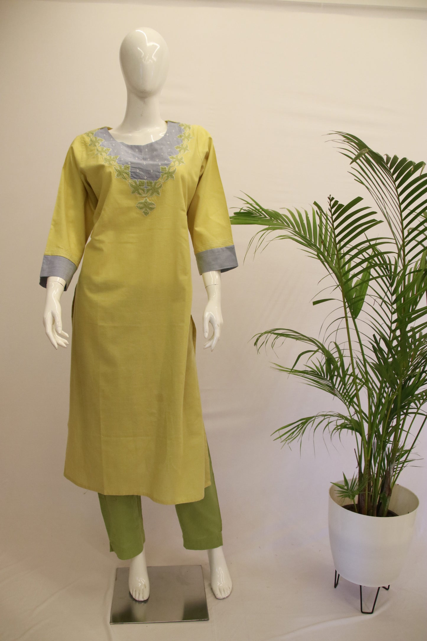 Cotton Yellow Kurti