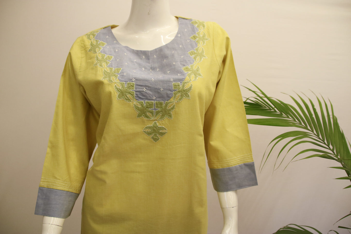 Cotton Yellow Kurti