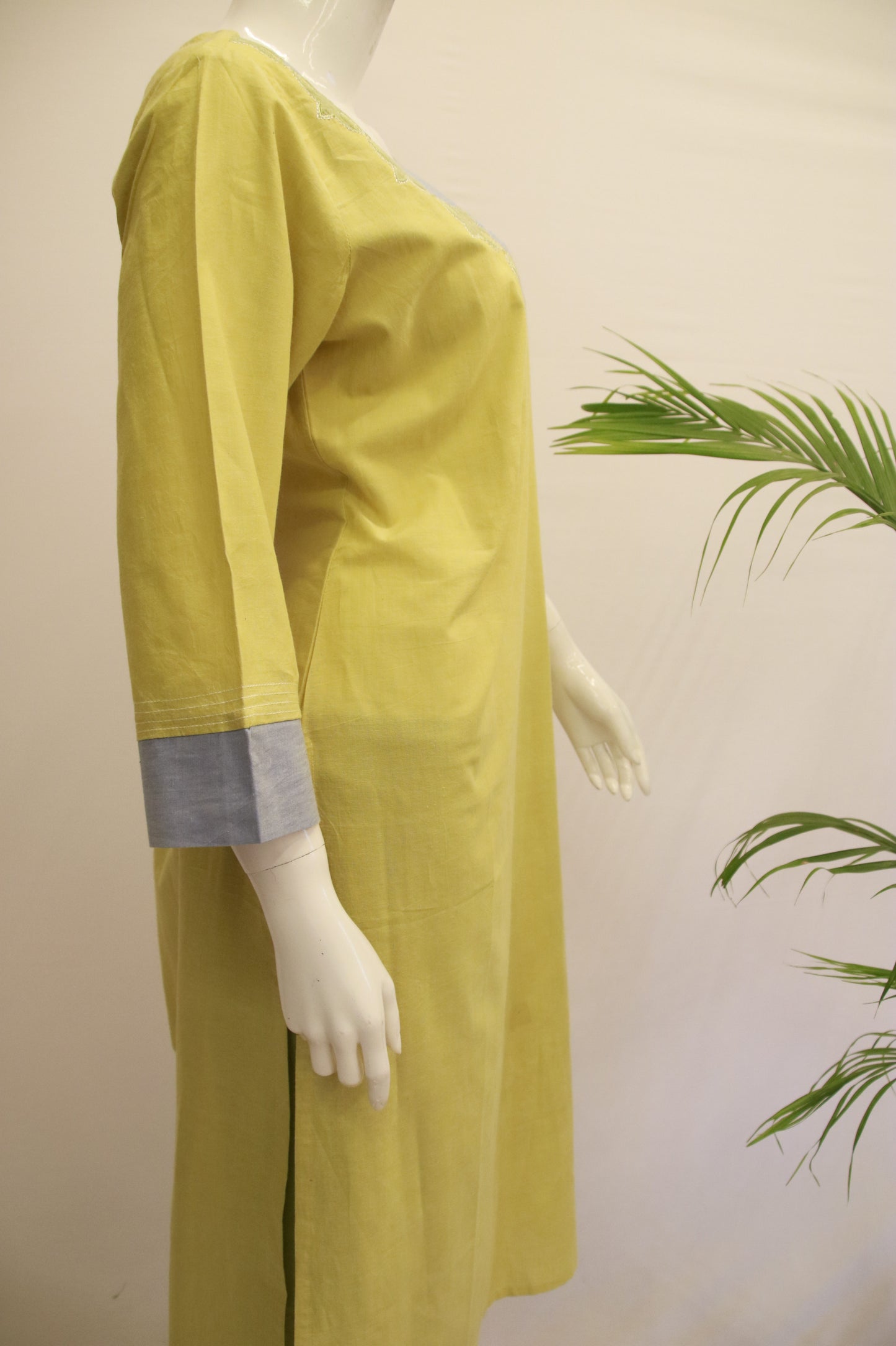 Cotton Yellow Kurti