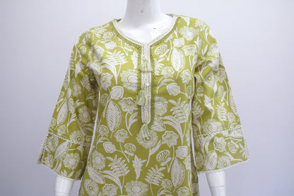 Cotton Green Top and Pant Set