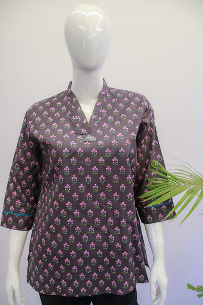 Cotton Grey Short Top