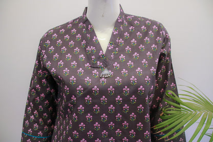 Cotton Grey Short Top