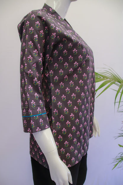 Cotton Grey Short Top