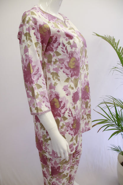 Cotton  Lavendar Co-Ord Set