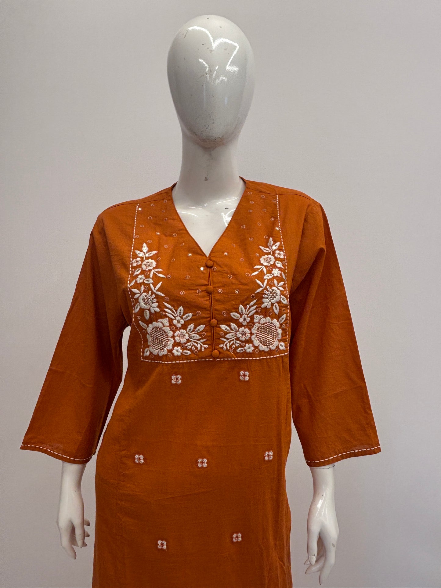 Cotton Orange  Top and Pant Set