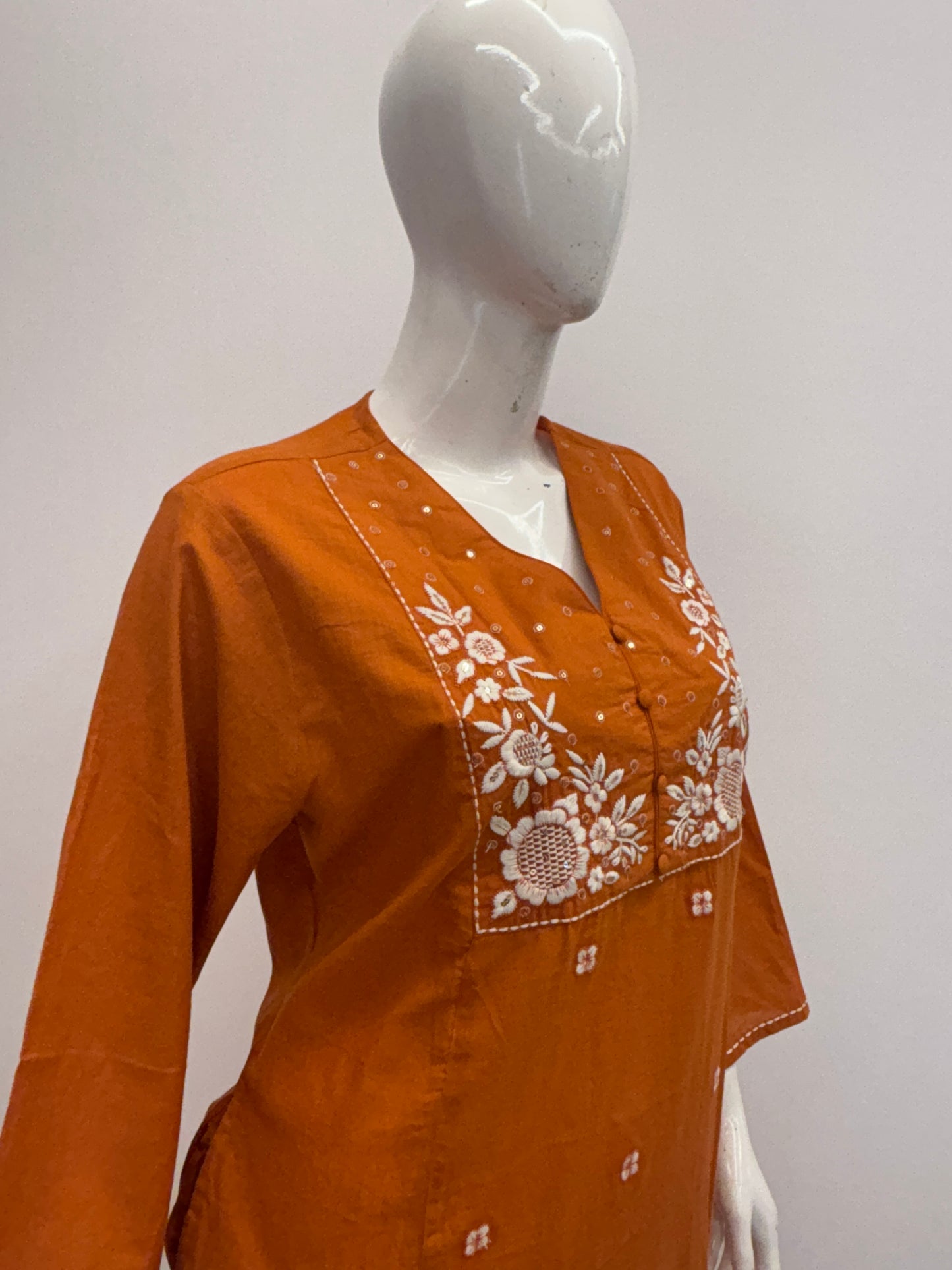 Cotton Orange  Top and Pant Set