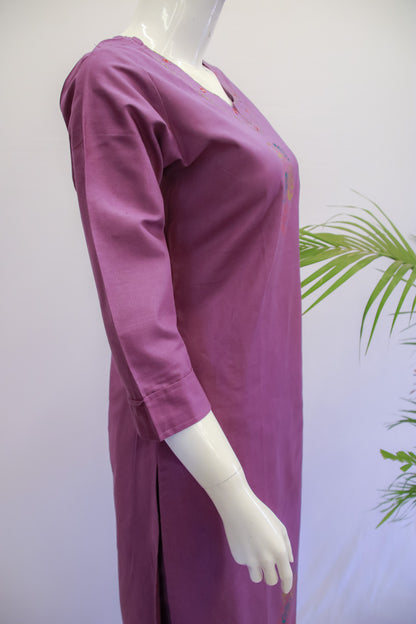 Cotton Purple Top and Pant Set