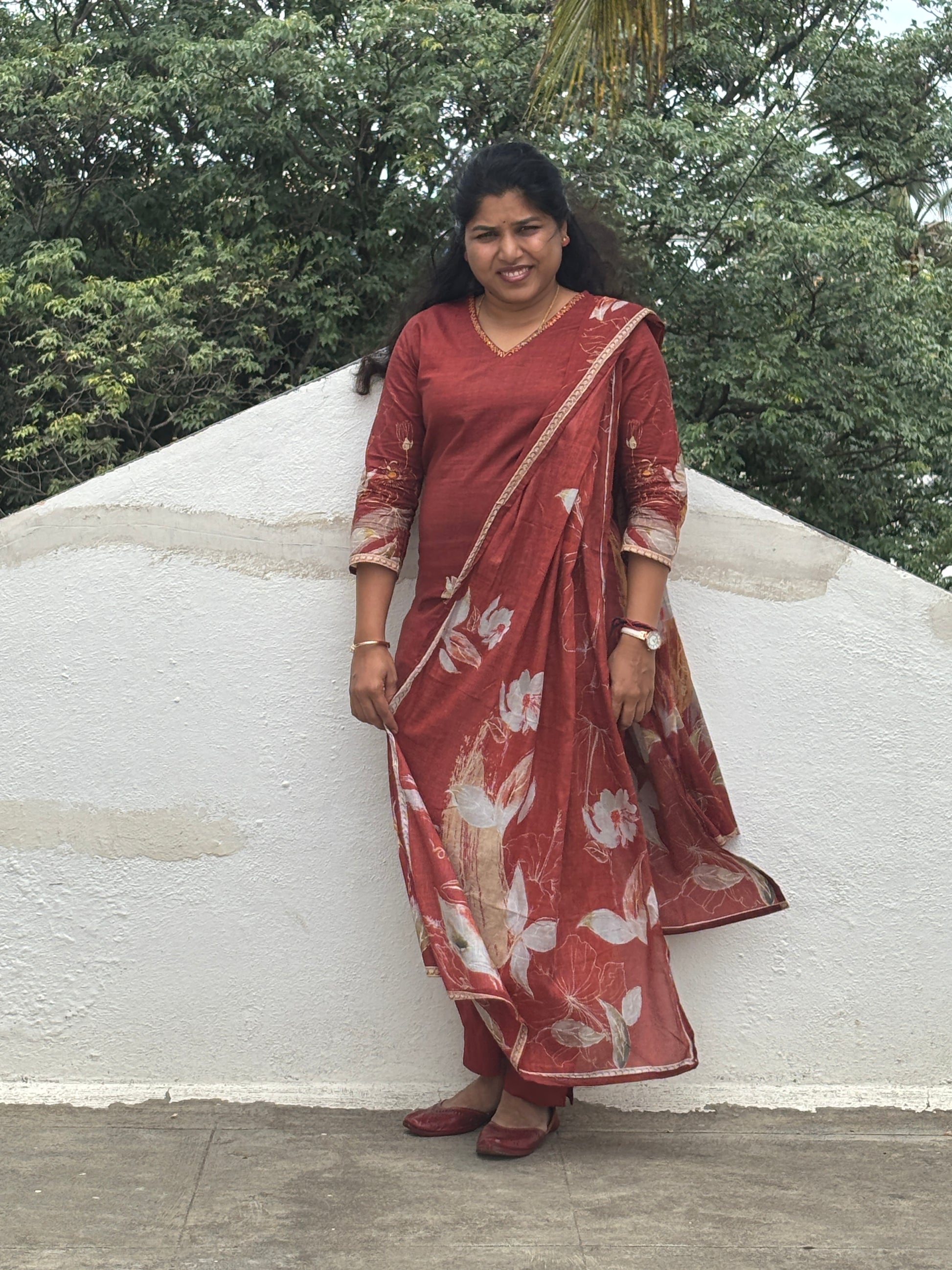 Rust Orange Cotton Dupatta Set with Floral Prints

Straight Cotton Kurta with Embroidery – Rust Orange

Rust Orange Cotton Suit with Floral Cotton Dupatta

Comfortable Cotton Straight Pants with Elastic Waist

Daily Wear Rust Orange Cotton Suit for Women