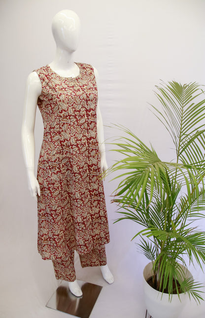 Cotton Sleeveless  Top and Bottom Set