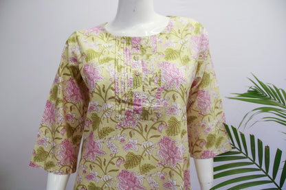 Cotton Green Top & Pant Set