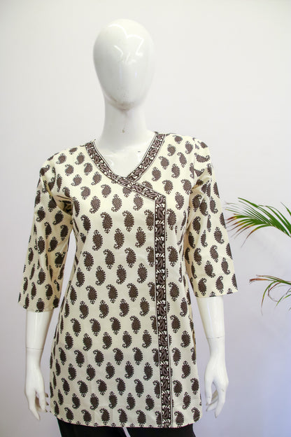 Cotton White Short Top