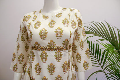 Cotton Floral Dupatta Set